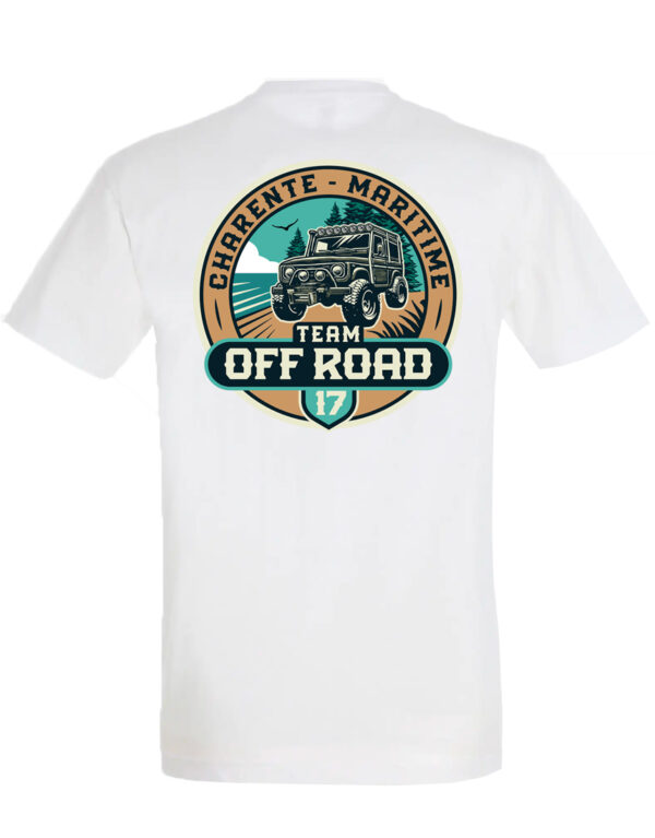 t-shirt blanc 4x4 bivouac tout terrain defender