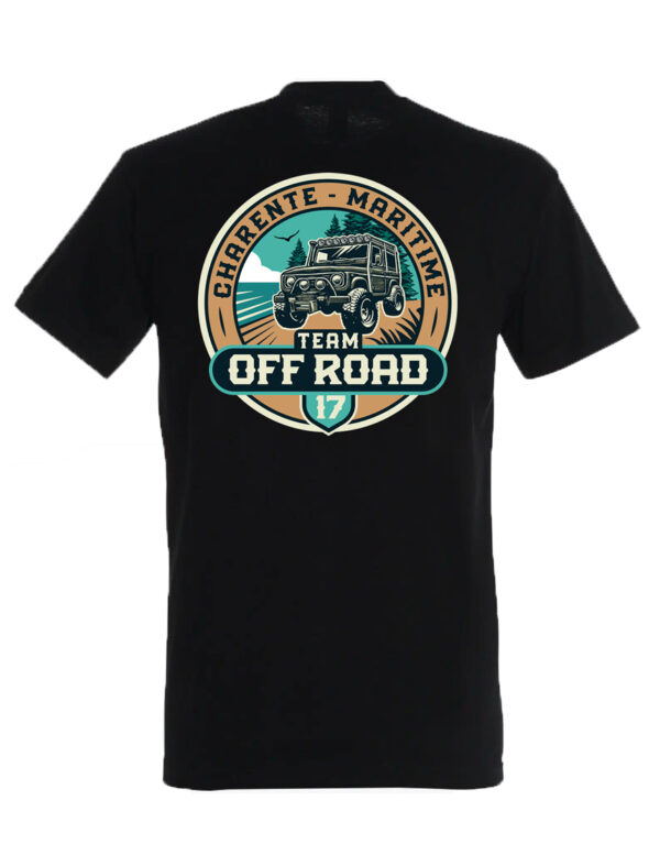 t-shirt noir off road 4x4 bivouac - T-shirt team off road 17